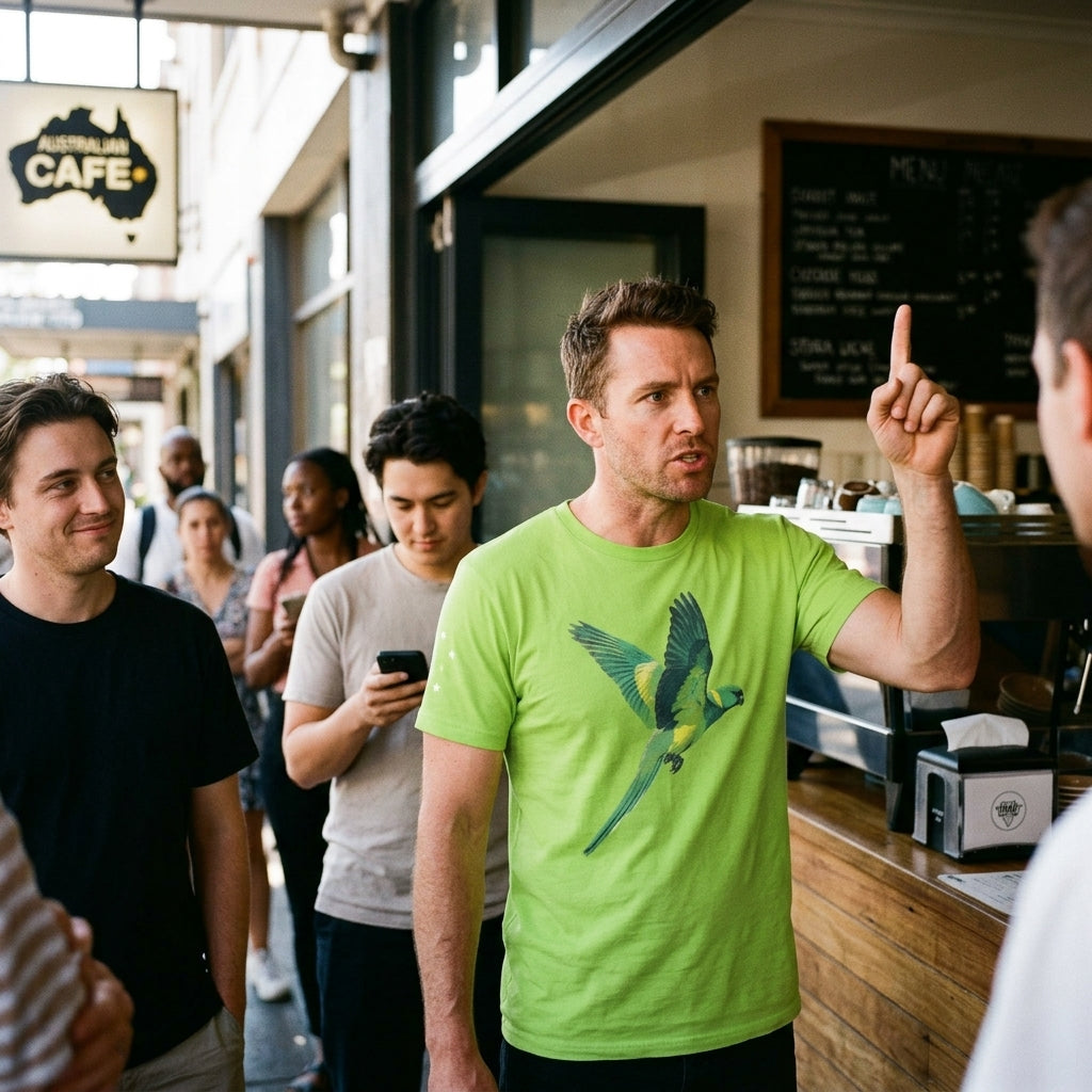 HMB Green Parrot Tee